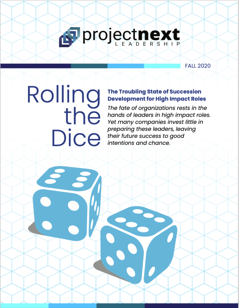 Read more about the article ProjectNext Leadership Announces Research Findings Rolling the Dice: The Troubling State of Succession Development for High Impact Roles